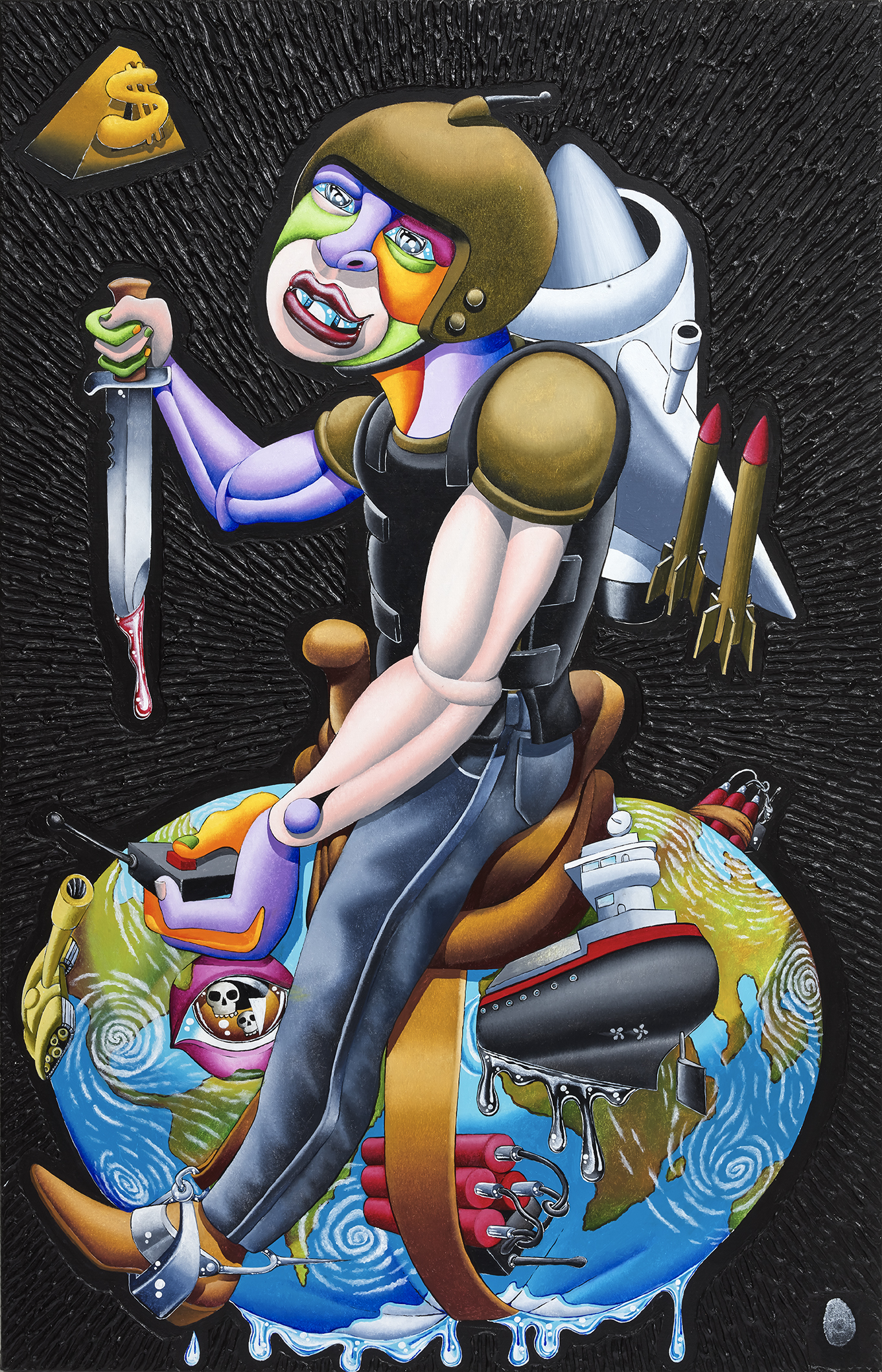Didier Chamizo - Humanity Ado Acrylique sur toile 92 × 60 cm | 36 1/5 × 23 3/5 in Unique © Marciano Contemporary