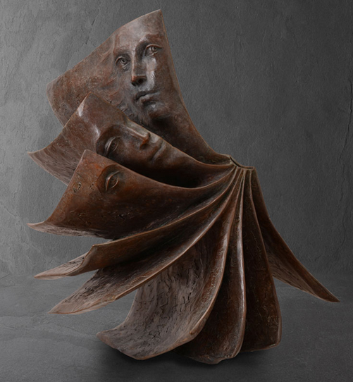 Paola Grizi - La Chûte Bronze 59 x 49 x 32 cm | 23 3/5 × 19 7/10 × 11 4/5 in Edition de 8 © Marciano Contemporary