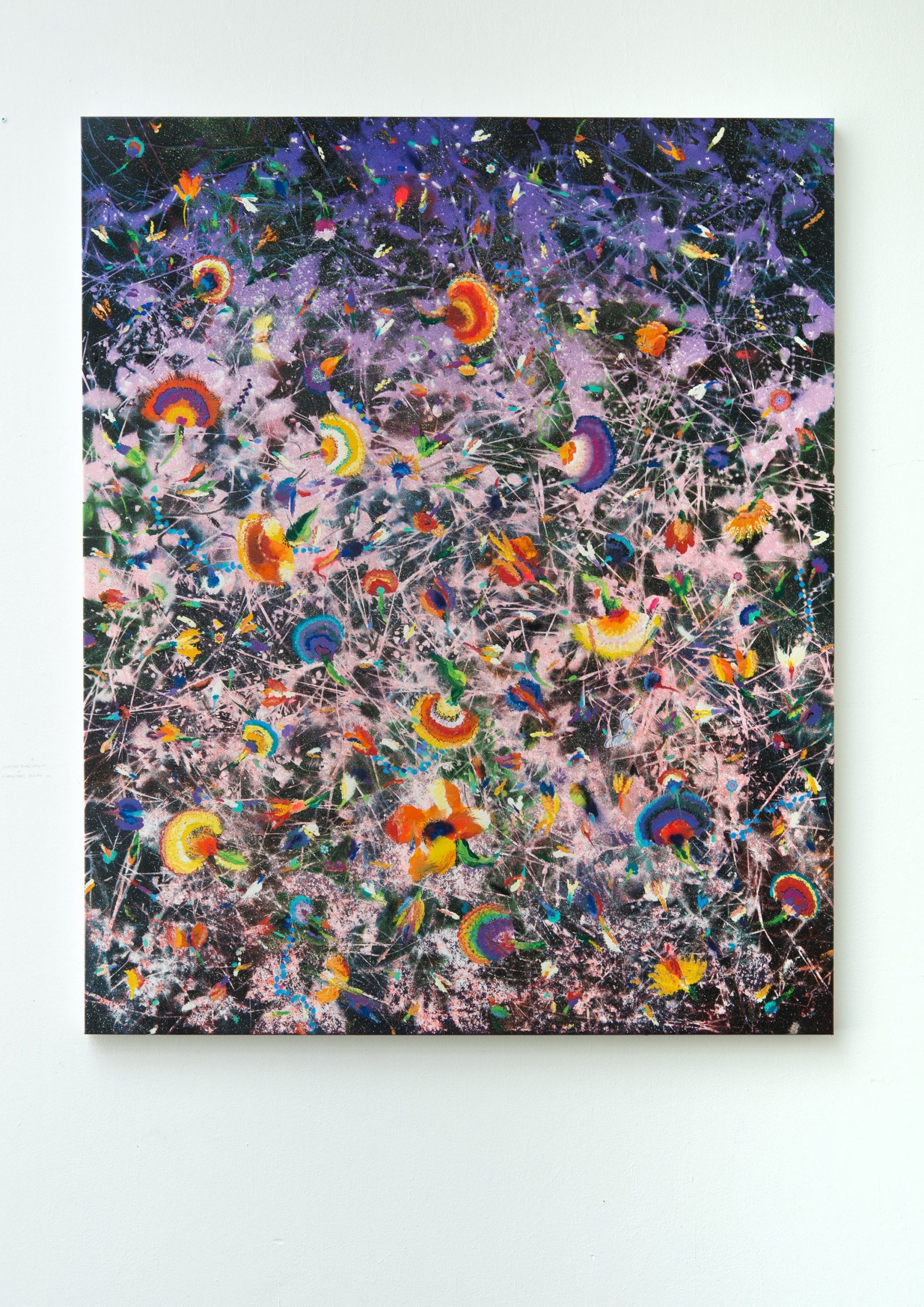 Thierry Feuz - Purplet winds 2017, Laque et acrylique sur toile 160 x 130 x 4 cm | 63 × 51 1/5 × 1 3/5 in Unique © Marciano Contemporary