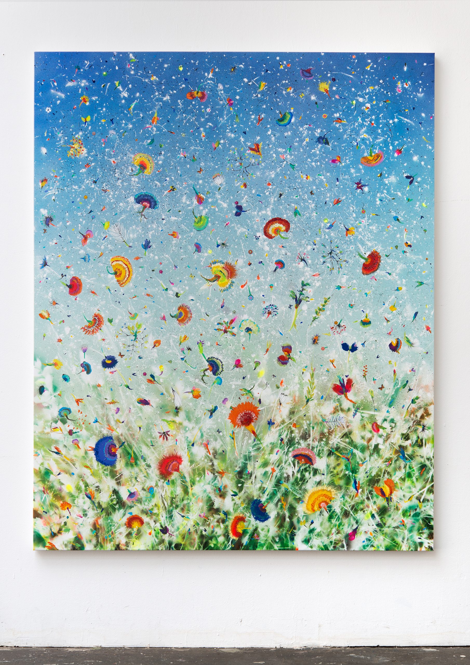 Thierry Feuz - Silent winds Arcadia 2014, Laque et acrylique sur toile 200 x 160 x 4 cm | 78 7/10 × 63 × 1 3/5 in Unique © Marciano Contemporary