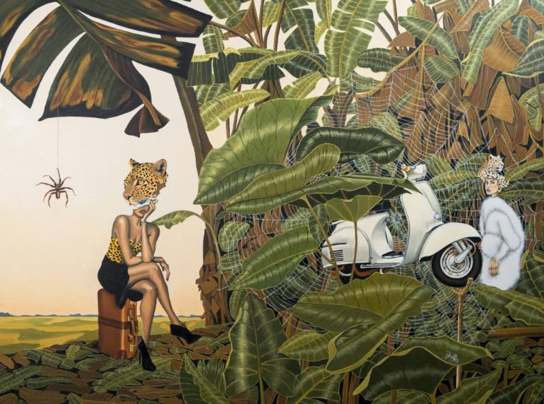Dominique Hoffer - Dhoffer - La Transgession des interdits 2020, Huile sur toile 60 x 80 cm | 23 3/5 × 31 1/2 in Unique © Marciano Contemporary