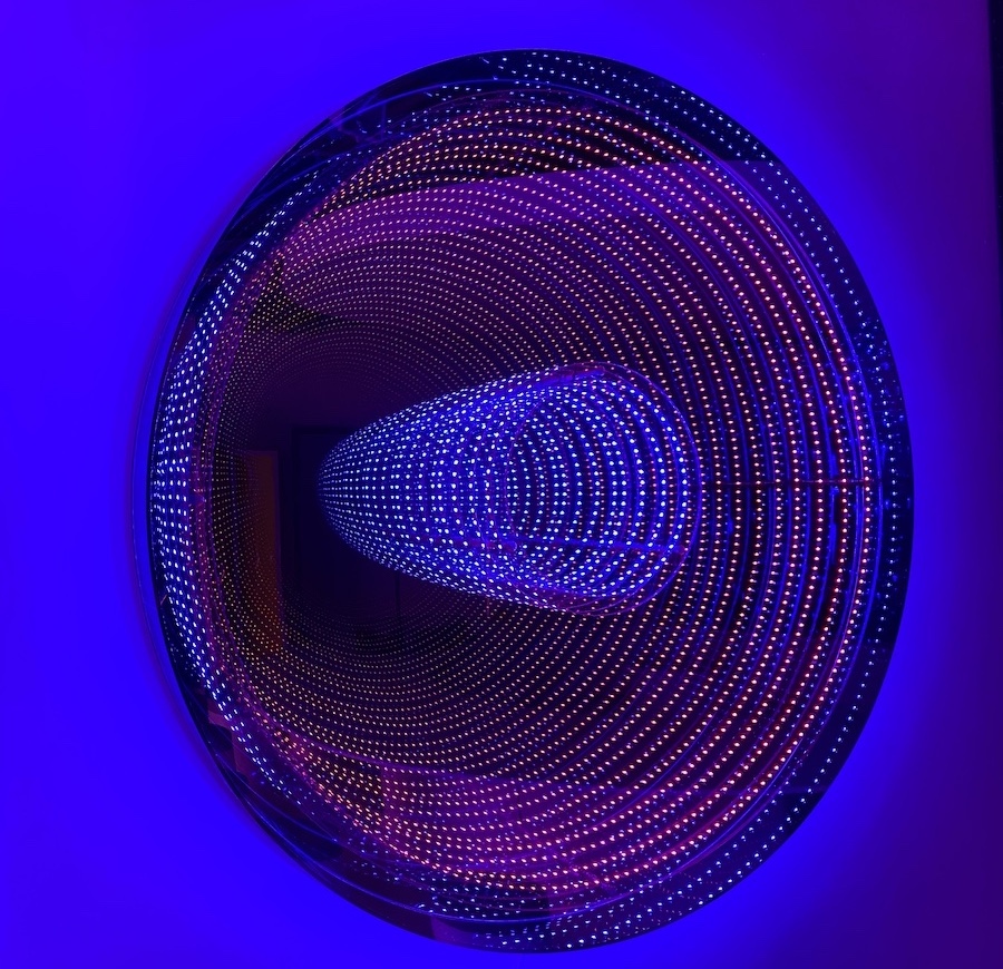 Falcone - Infinity Double Circle Installation, Plexiglass, led 120 × 120 × 11 cm | 47 1/5 × 47 1/5 × 4 3/10 in Unique © Marciano Contemporary