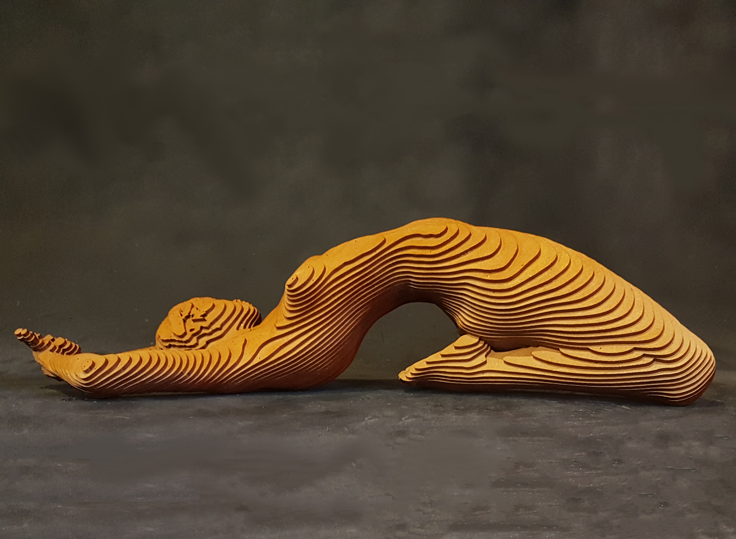 Olivier Duhamel - Nissan 2018, Sculpture en bois 50 x 24 x 12 cm | 19 7/10 × 9 2/5 × 4 7/10 in Édition de 8 © Marciano Contemporary