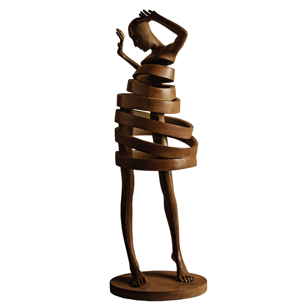 Isabel Miramontes - Mira Monumentale 2020, Bronze 195 × 70 × 70 cm | 76 4/5 × 27 3/5 × 27 3/5 in Edition de 8 © Marciano Contemporary