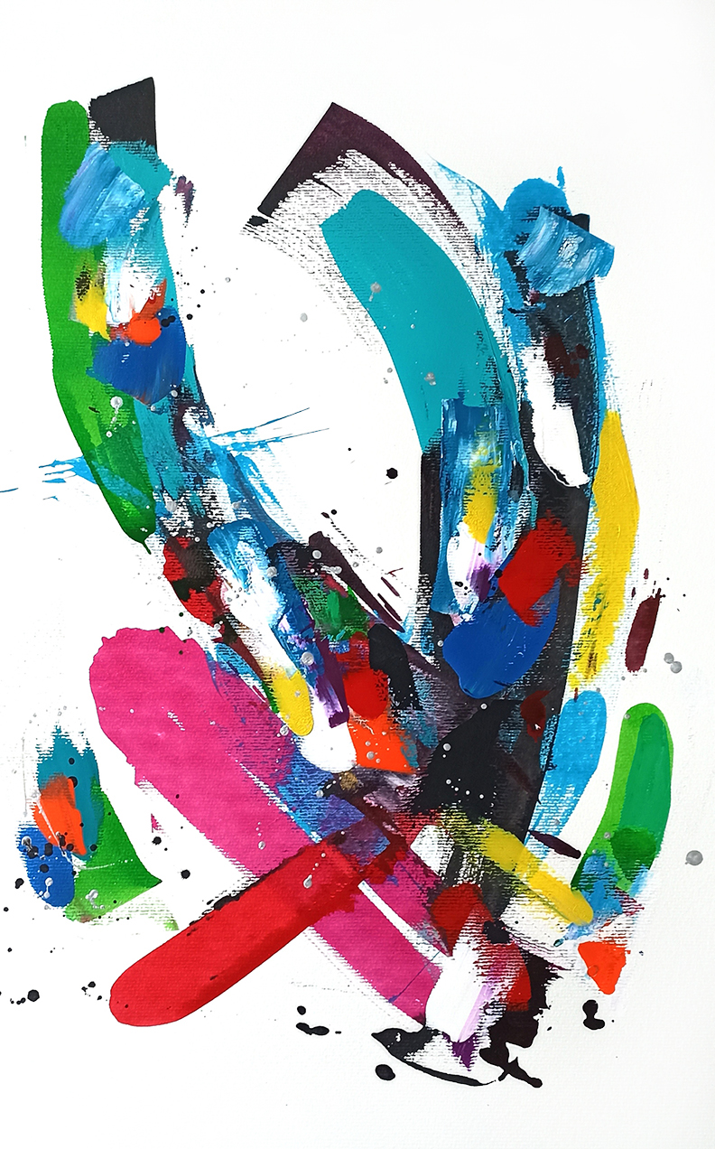 Stephanie Mackenzie - Entered System - Acrylique, encres et gouache sur papier - 42 x 57,7 cm - Unique © Marciano Contemporary