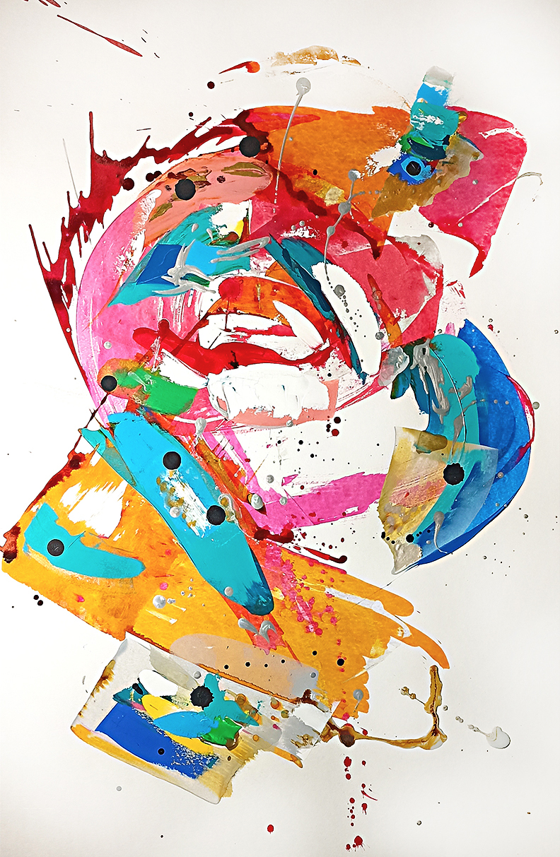 Stephanie Mackenzie - Market Echo - Acrylique, encres et gouache sur papier - 42 x 57,7 cm - Unique © Marciano Contemporary