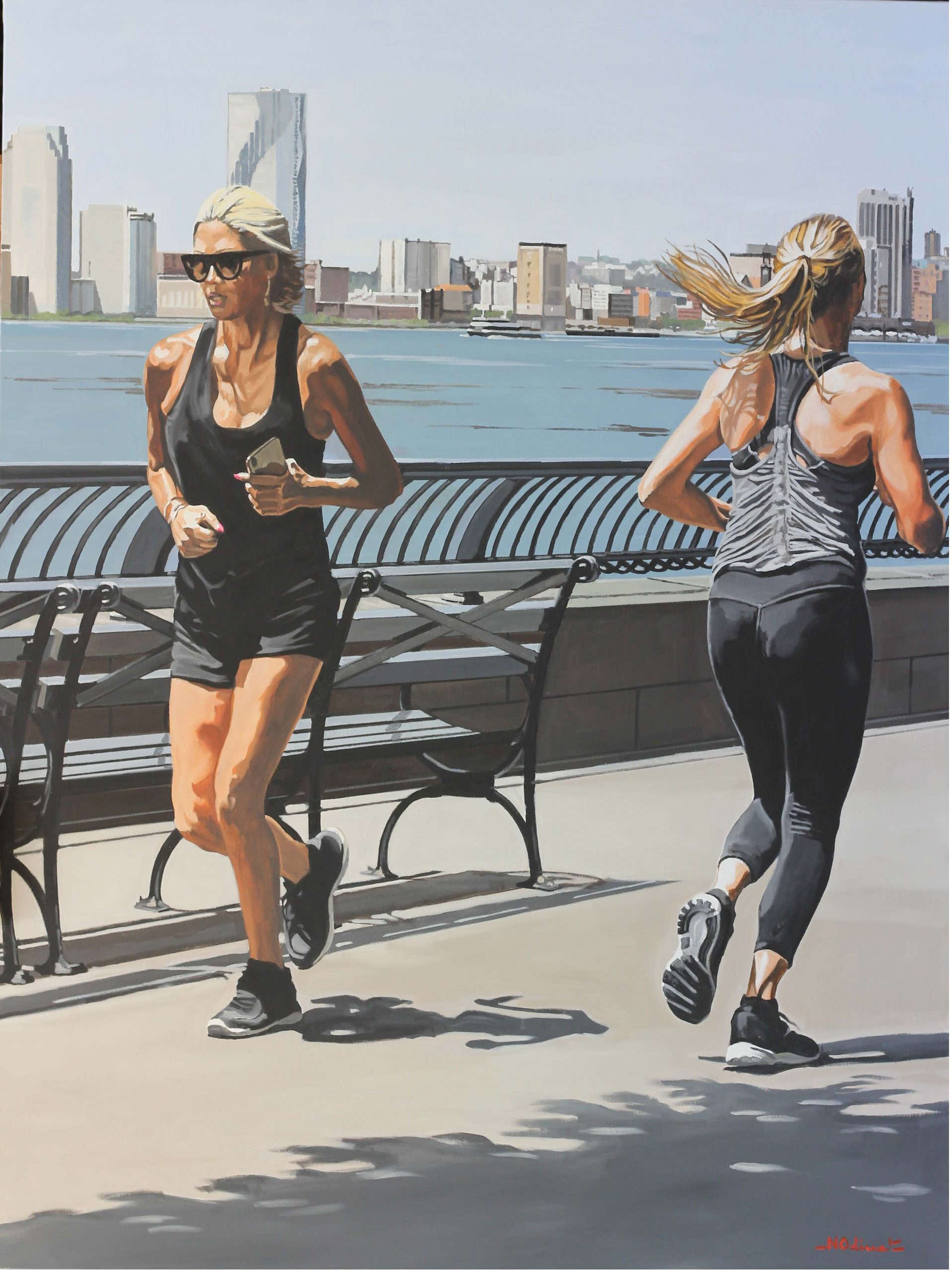 Nicolas Odinet artiste  Sport Illustrated in Battery Park © Marciano Contemporary