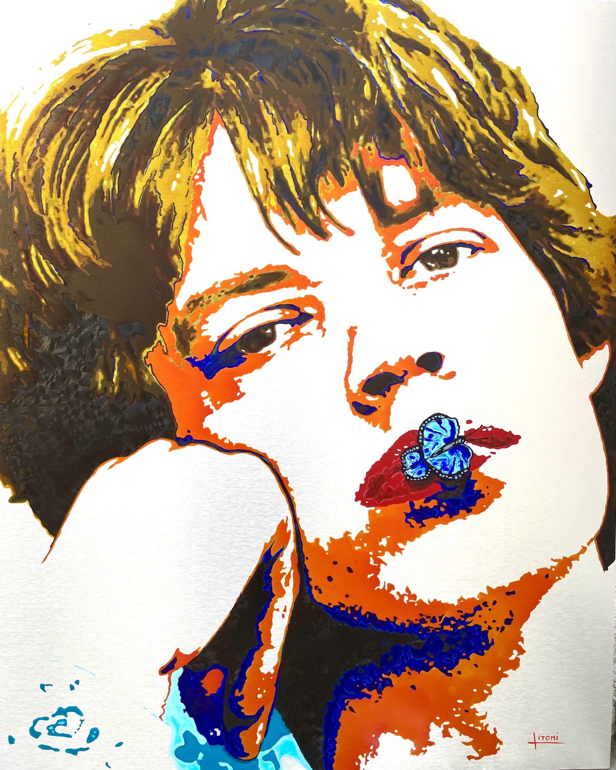 Laurence Litomi artiste  Peinture Mick Jagger @ Marciano Contemporary